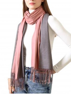 Cashmere Feeling Double Sided Solid Color Premium Scarf